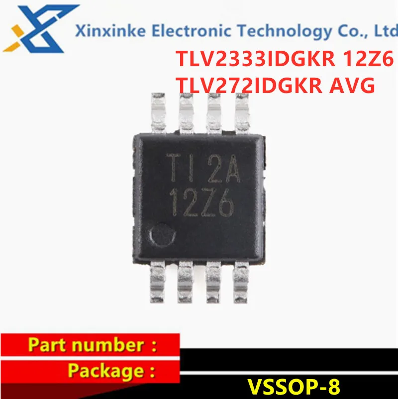 10PCS TLV2333IDGKR VSSOP-8 12Z6 TLV272IDGKR AVG Dual 350kHz Low-Noise RRIO CMOS Operational Amplifier for Cost-Sensitive Systems