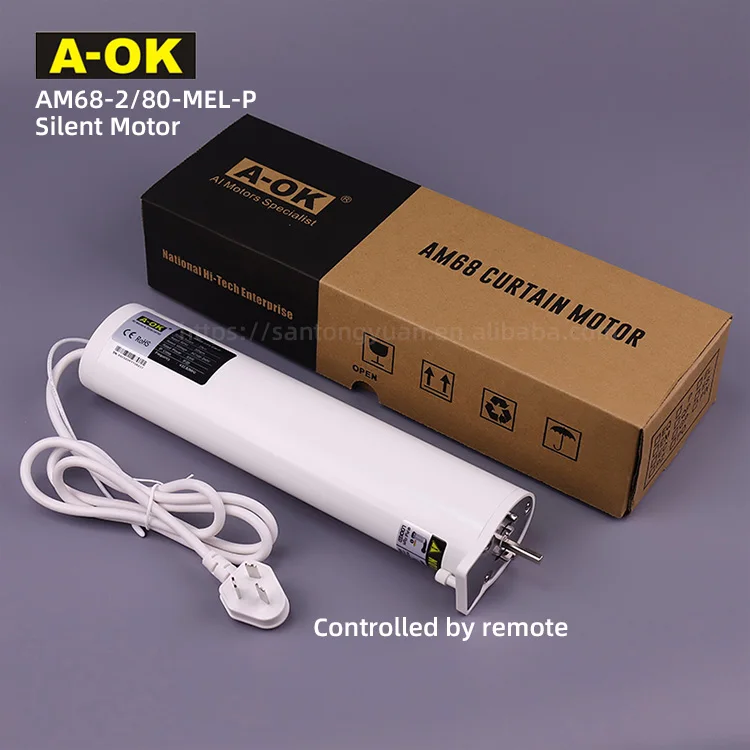 

AM68-2/80-EM-P A-OK Мотор для штор AOK Большой крутящий момент Электрическая моторизованная штора Бесшумный тихий мотор AOK Открывалка для штор