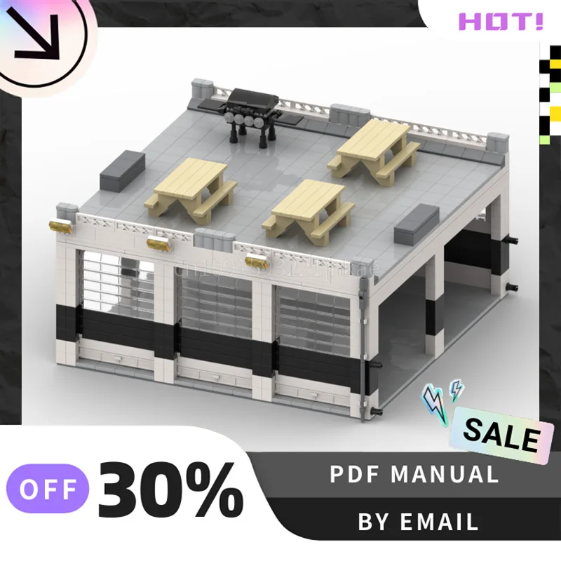 

[988 шт.] индивидуальный набор MOC SEG Station, креативные строительные блоки, STEM, развивающие игрушки, комплект строительной модели «сделай сам», подарки на день рождения