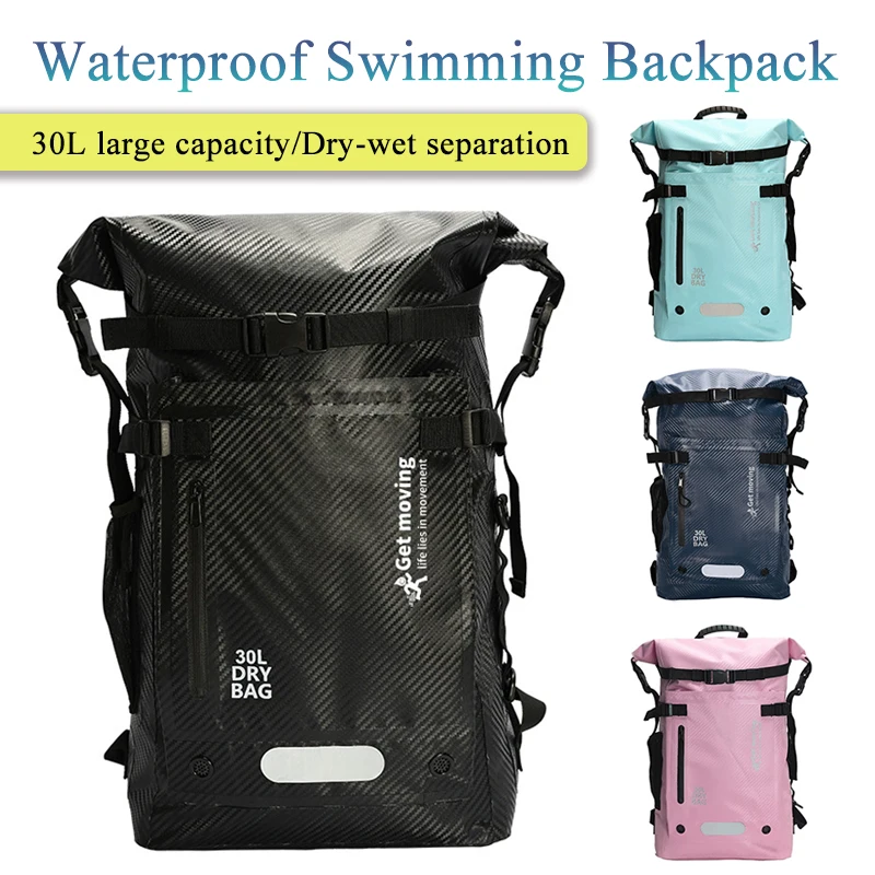 30l-waterproof-dry-bag-swimming-backpack-dry-wet-separation-waterproof-shoulder-kayak-trekking-drifting-rafting-surfing-bag