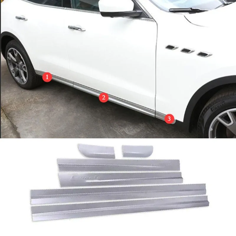 

Car accessories FIT FOR Maserati Levante 2017–2024 chrome Kit Side Door Car Body Molding Cover Trim