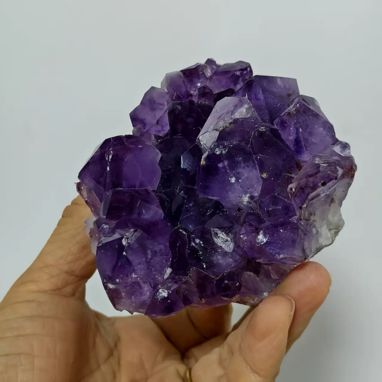 One Object, One Picture, Natural Purple Crystal Cluster, Purple Ore