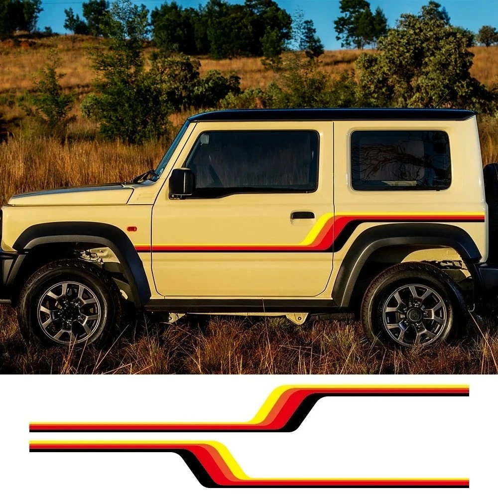 Car Door Side Stickers For SUZUKI JIMNY 2 Door 4 Door Auto Body Stripe Vinyl Decals Waterproof Auto Decoration Decal Accessories