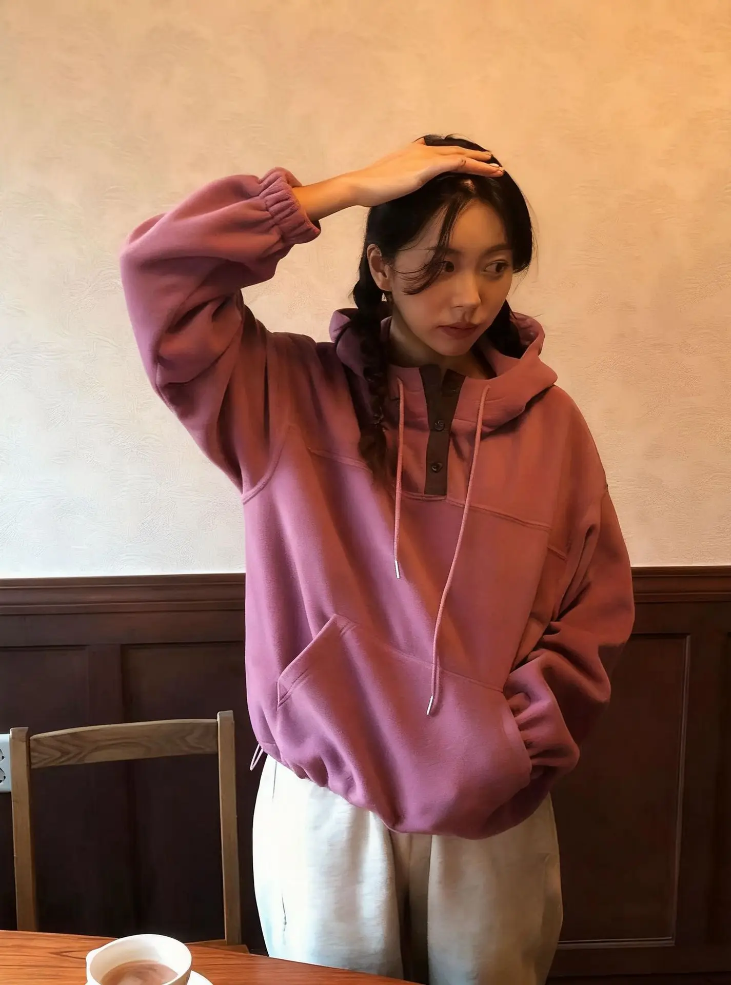 

Winter 2025 Loose Casual Hooded Fce Sweatirt Jaet Women's New Sle Dongdaemun Korean Version Outerwear Comfortable