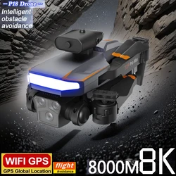 전문 GPS Fpv 쿼드콥터, 광각 3 카메라 광학 흐름 현지화, 4 방향 장애물 회피, P18 8k RC 드론