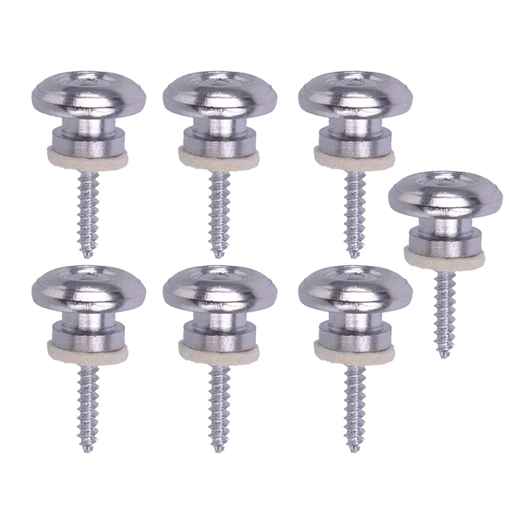 

7 Pcs Guitar Strap Buckle Accessories Acoustic Belt Fixator Button Folk Screw Bolt