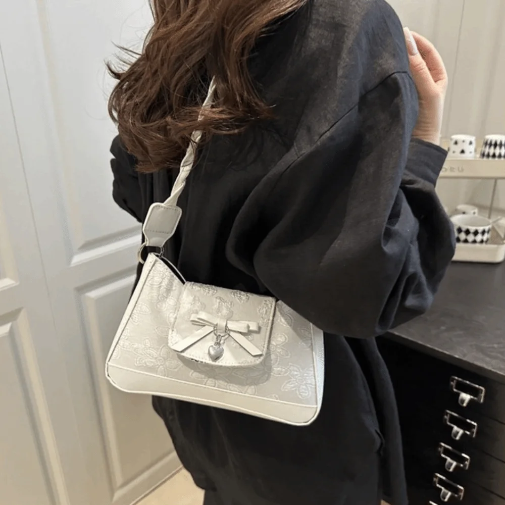 أنيقة الكورية القوس حقيبة كروسبودي صغيرة بولي Leather الجلود القوس حقيبة كتف فاخرة الحلو حقائب اليد النسائية حقيبة تحت الإبط