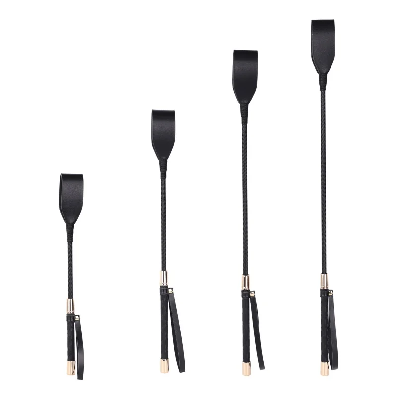 SP Training Black Leather Whip, Couples' Flirting Multi - Size Riding Crop, SM Punishment Tool, Adult Sex Toy