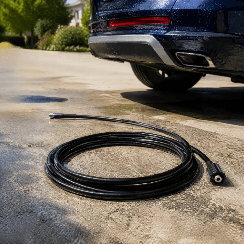 Ideal 5800PSI High Pressure Washer Hose Flexible Rubber Material Jet Washer Hose Tube Water Cleaning Rubber Pipe Car Cleaning