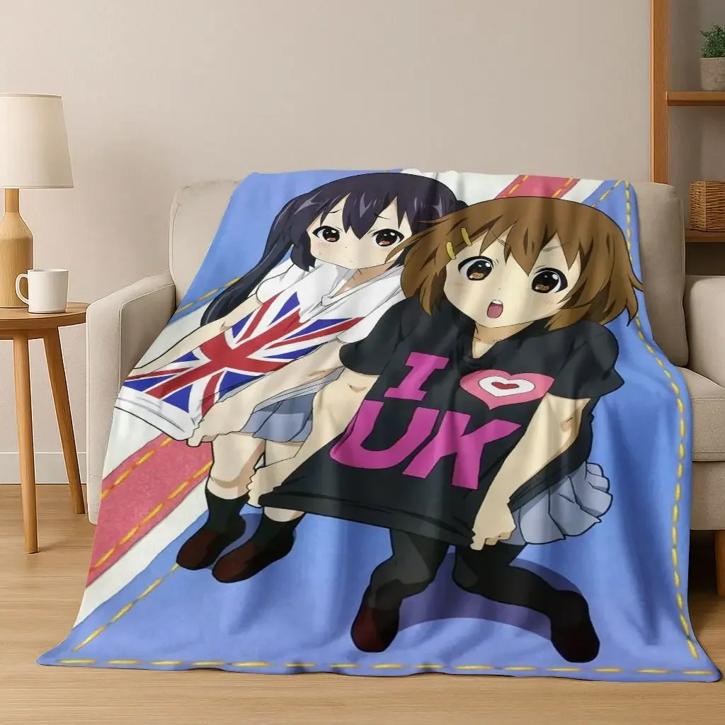 

KON Anime Yui Hirasawa Music Cartoon Flannel Throw Blanket Soft Cozy Blanket for Home Bedroom Bed Sofa Cover Perfect for Kids A