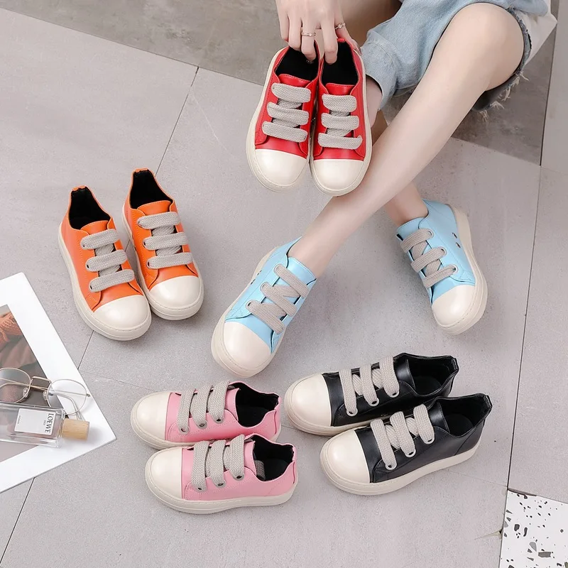 Children Low Casual Sneakers 2024 New Style Family Casual Shoes Boys Girls Women's Colorful Trainers Lace-up Mom and Me Sneakers