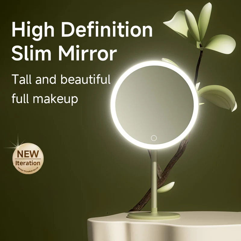 DOCO Makeup Mirror Desktop Adjustable LED Light High Quanlity Metal Texture Perfect for Gift Giving