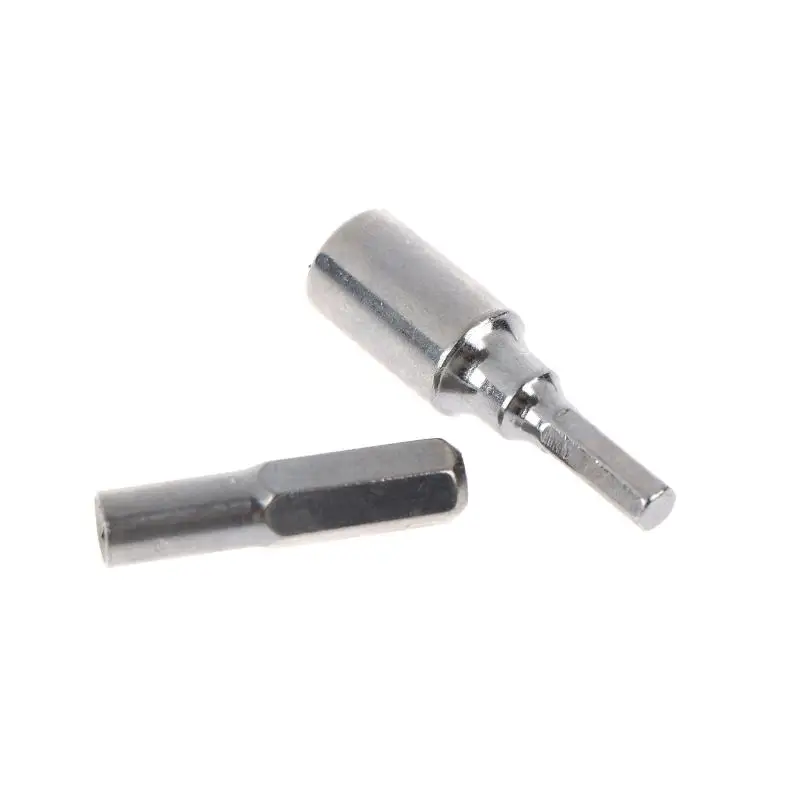 Magnetic Hex Shank Bit Adapter 6.35mm to 4mm Insert Socket Holder 2Pcs Efficient Conversion Accessory for Workbench and DIY