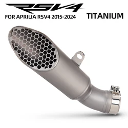Slip On For Aprilia RSV4 2015-2024 Motorcycle Exhaust Modify Titanium Alloy Tail Pipe Muffler With Net Connect Original Position
