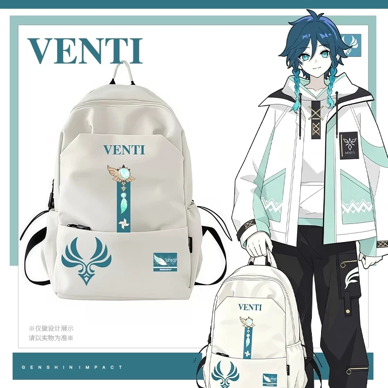 Backpack Handbag Game Genshin Impact Cosplay Role Furina Wanderer Durin Flins Hutao Travel Sports Students Bag for Boys Girls