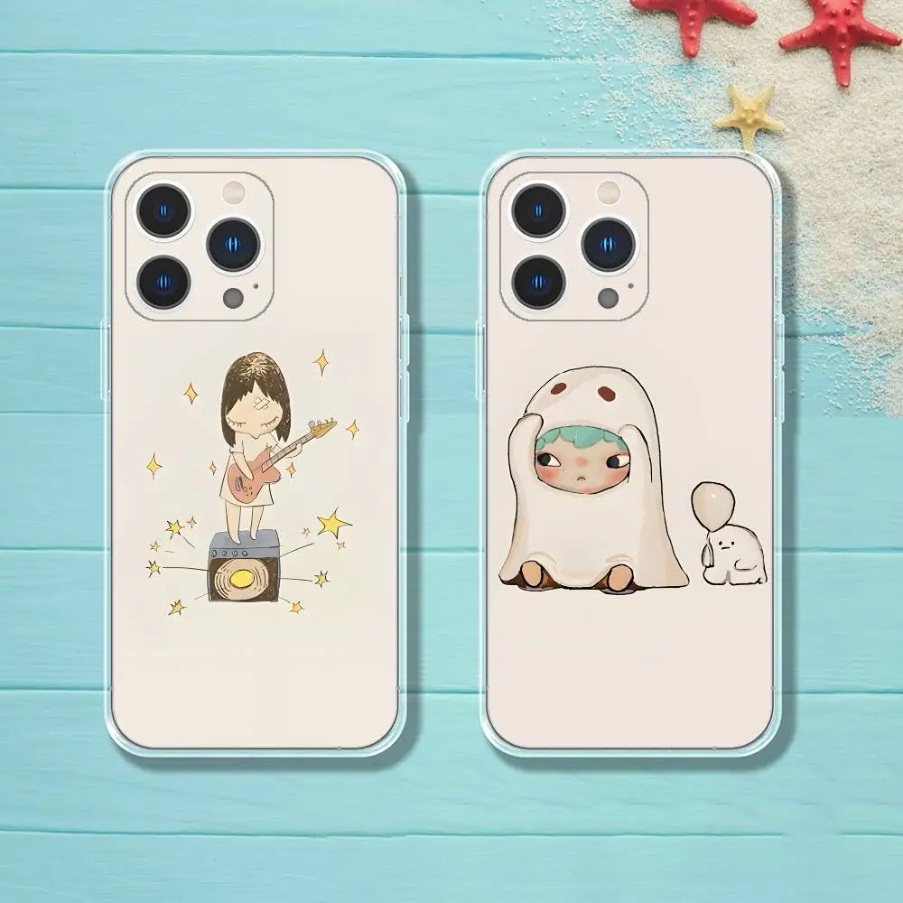 

Cute Y-Yoshitomo Nara Phone Case iPhone 16 17 15 14 13 12 11 Pro Max Plus Mini Clear Full Back Cover Silicone Soft Shell