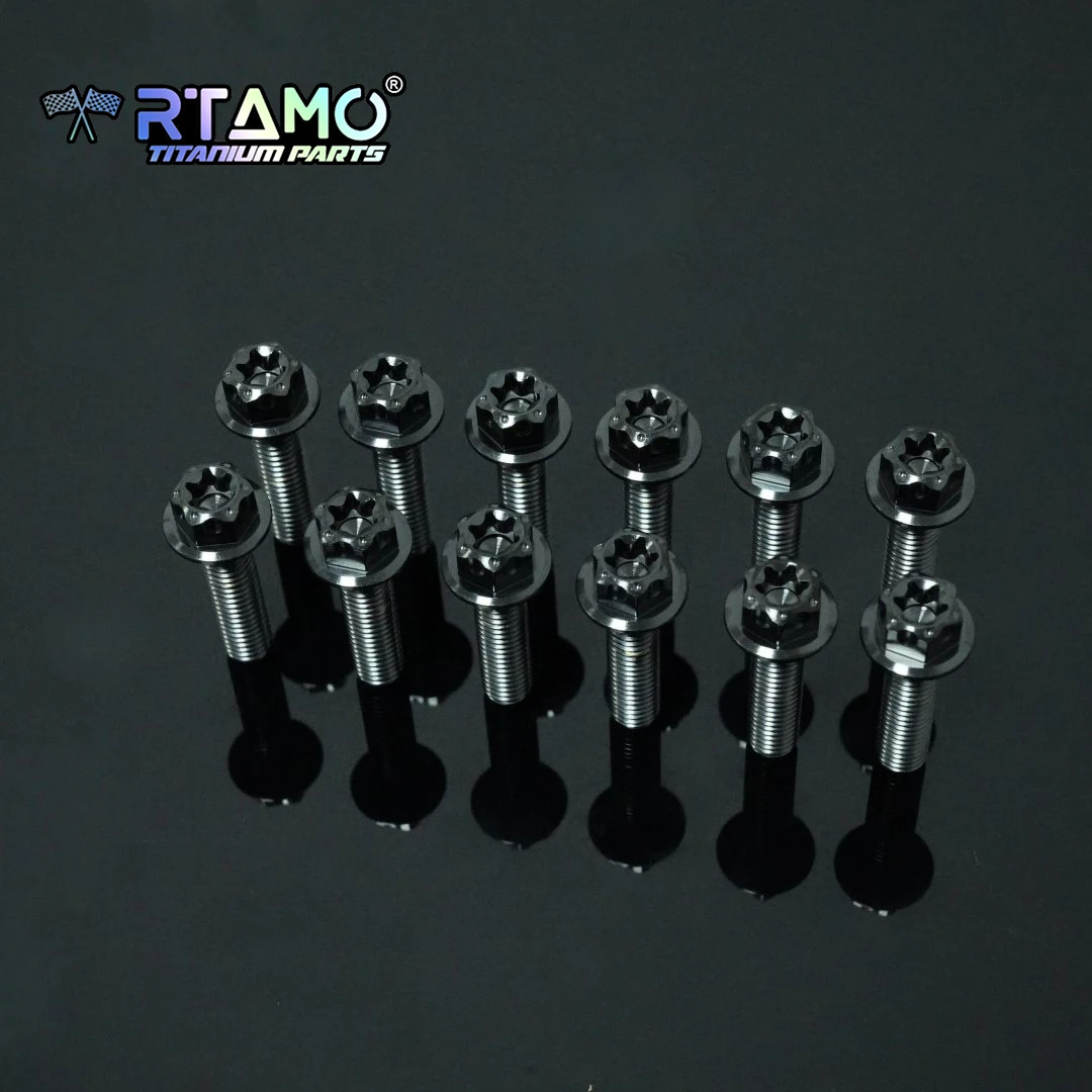 RTAMO TC4 Titanschraubensatz passend für Yamaha Xmax 300 Riemenscheibenabdeckung Motorrad modifiziert