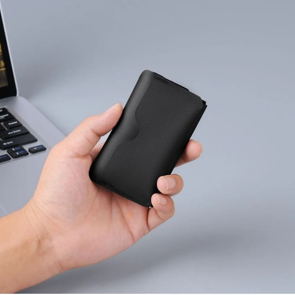 Portable Self-closing Coin Purse Ultra-light Mini Business Card Holder Foldable Magnetic Buckel Wallet