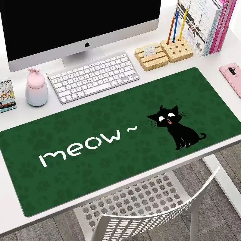 Cartoon illustration mouse pad oversized cute girl dormitory computer table pad large keyboard pad  pad