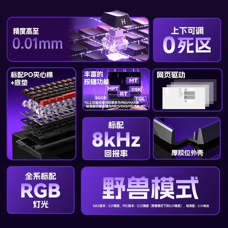 AULA WIN60 WIN68 HE Wired Mechanical Keyboard Low Latency RGB Customized Ergonomic Magnetic Switch 8k E-sports Gaming Keyboard