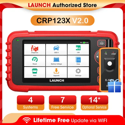 LAUNCH CRP123X V2.0 OBD2 escáner lector de código de coche herramientas de diagnóstico automotriz Autoscanner herramienta de escaneo automático DIY envío gratis