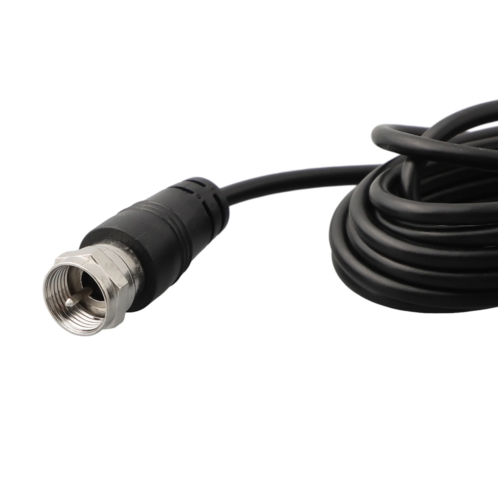 FM Radio Antenna with Adjustable Telescopic Design Base Mount and F TV Adapters for Stereo Tuner Compatibility