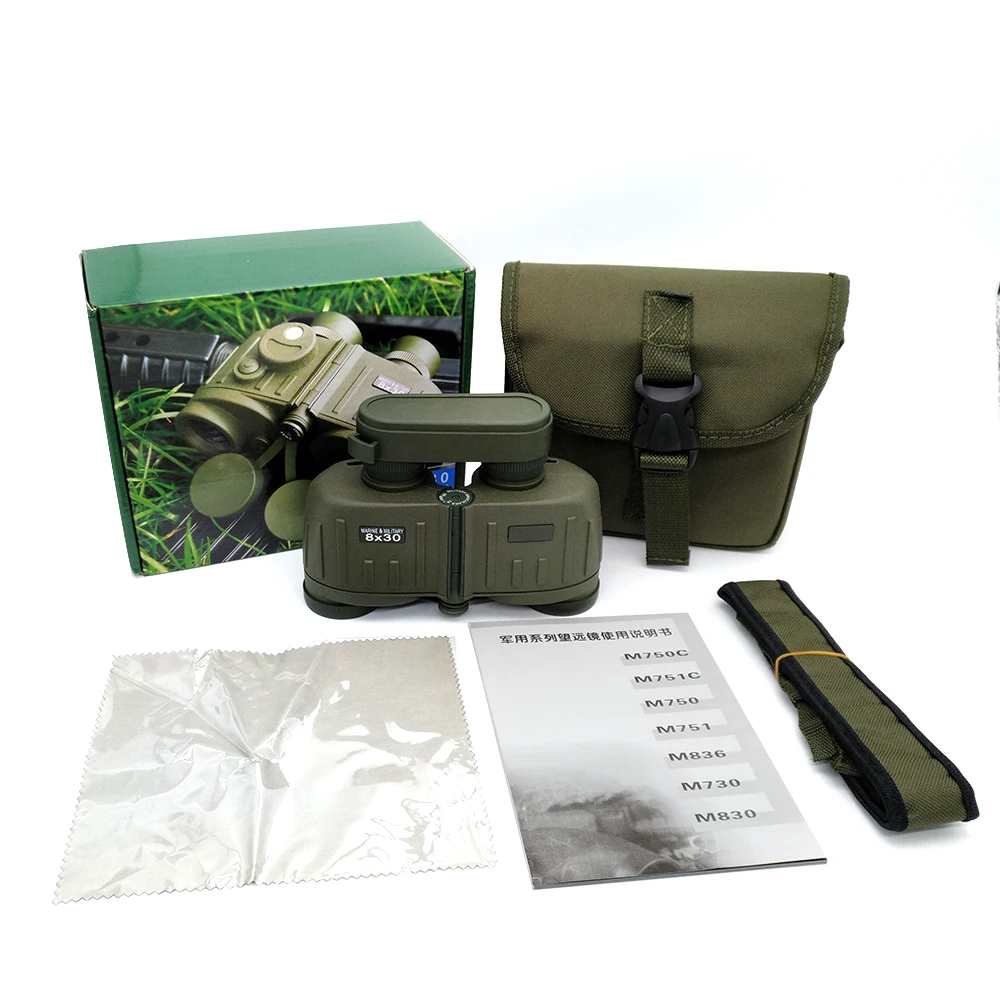 Compact Best 8x30 Marine Binoculars with Rangefinder for Travel Hiking Bird Watching