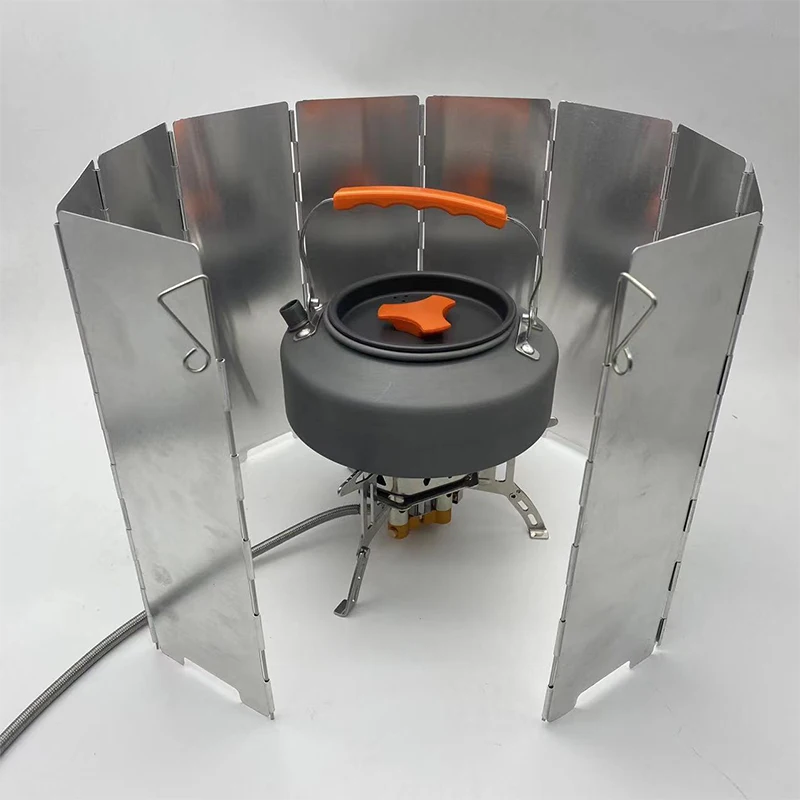 Outdoor Camping Cassette Stove Windscreen Thickened Folding Stove Windbreak Plate Stove Windbreak Hood Camping Gear