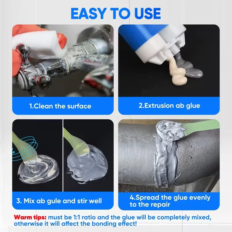 Metal Casting Repair Glue, 100ml High-Strength Adhesive for Cracks, Leaks & Reinforcement