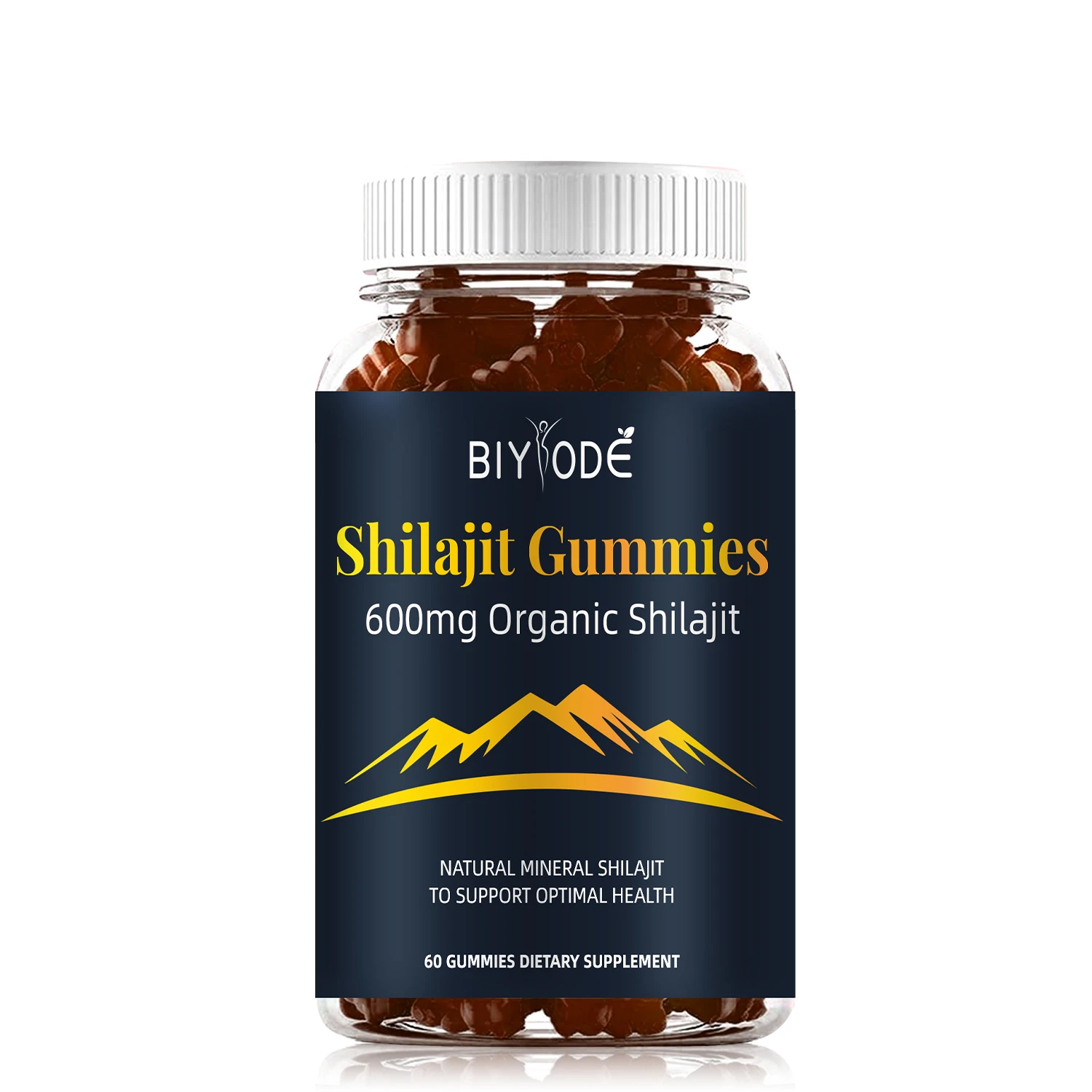 

BIYODE Shilajit Gummies 600 мг Органическая добавка Shilajit Питательная энергия Здоровье 60 РЕЖИМОВ