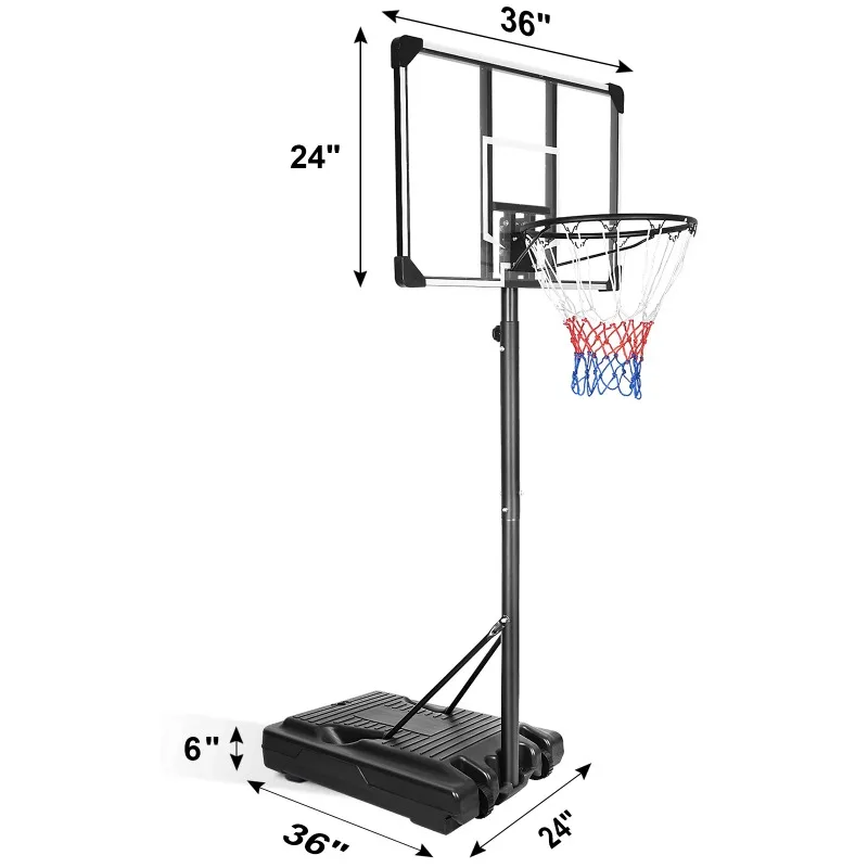 36 Inch PC Backboard Indoor Basketball Goal For Kids