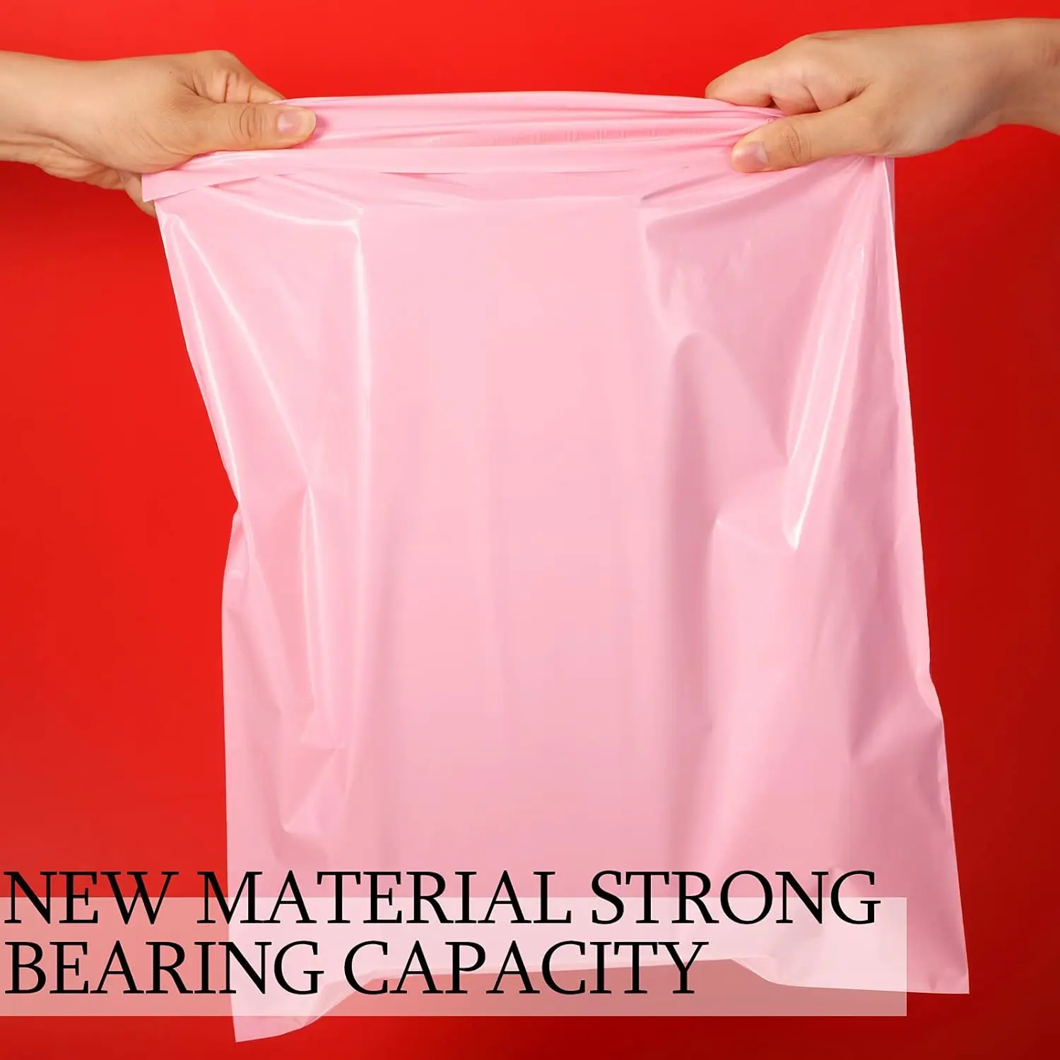 50/20 قطعة مغلفات بريدية من البولي إيثيلين الوردي أكياس بريد مغلفات ذاتية الغلق مقاومة للتمزق أكياس بريد ذاتية اللصق للمياه #3