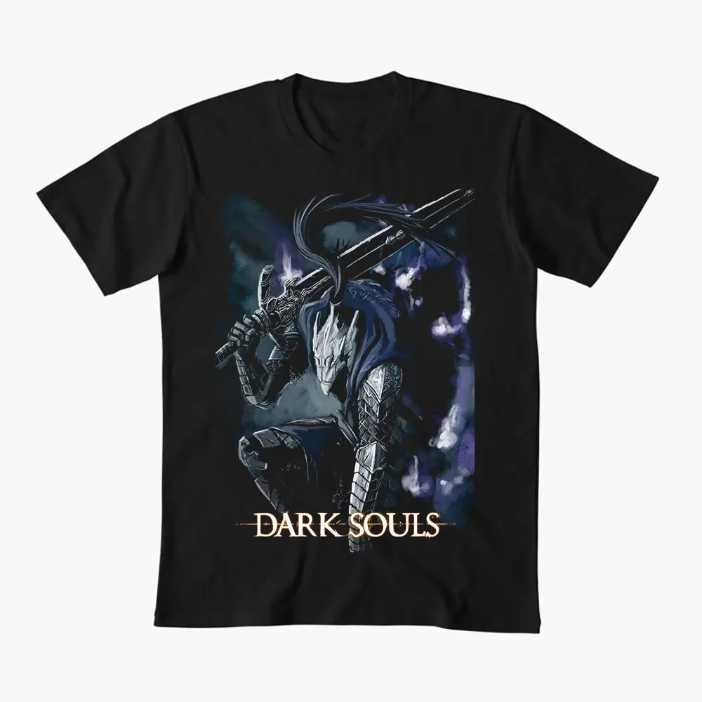 

Wolf Knight Artorias of the Abyss Gift T-shirt 0604 Dark Souls Graphic clothes Retro Bloodborne Game Tee US size Tops S-6XL
