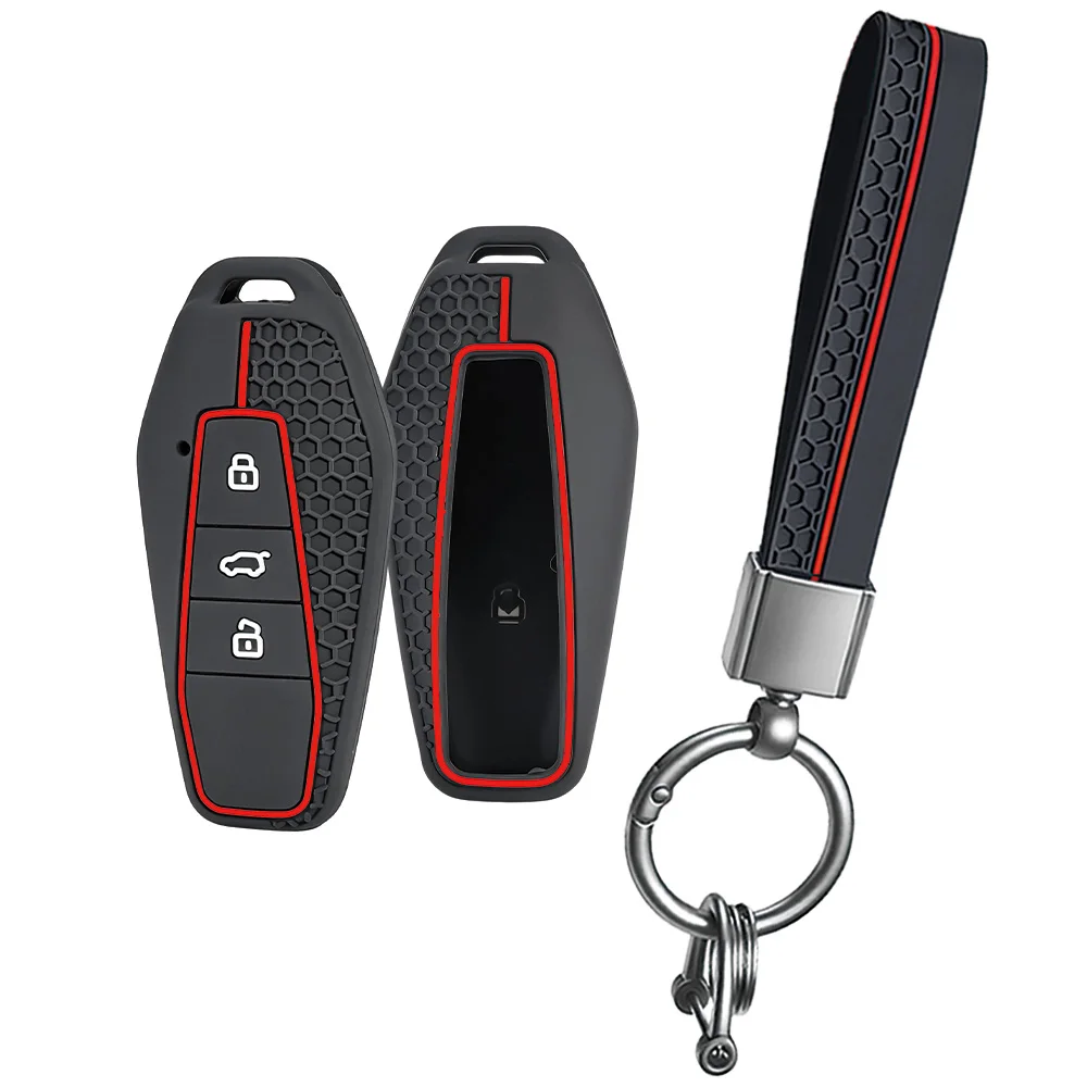 Key Protector For Chery iCAR 03 Shuxiangjia EQ7 Jaecoo J6 With Key Ring Full Button Access Snug Fit Scratch Resistant Anti Slip