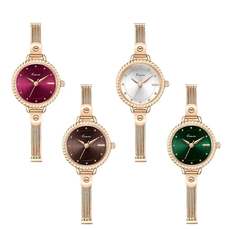 Reloj de pulsera de cuarzo para mujer, diseño de nicho de temperamento, moda simple, cadena