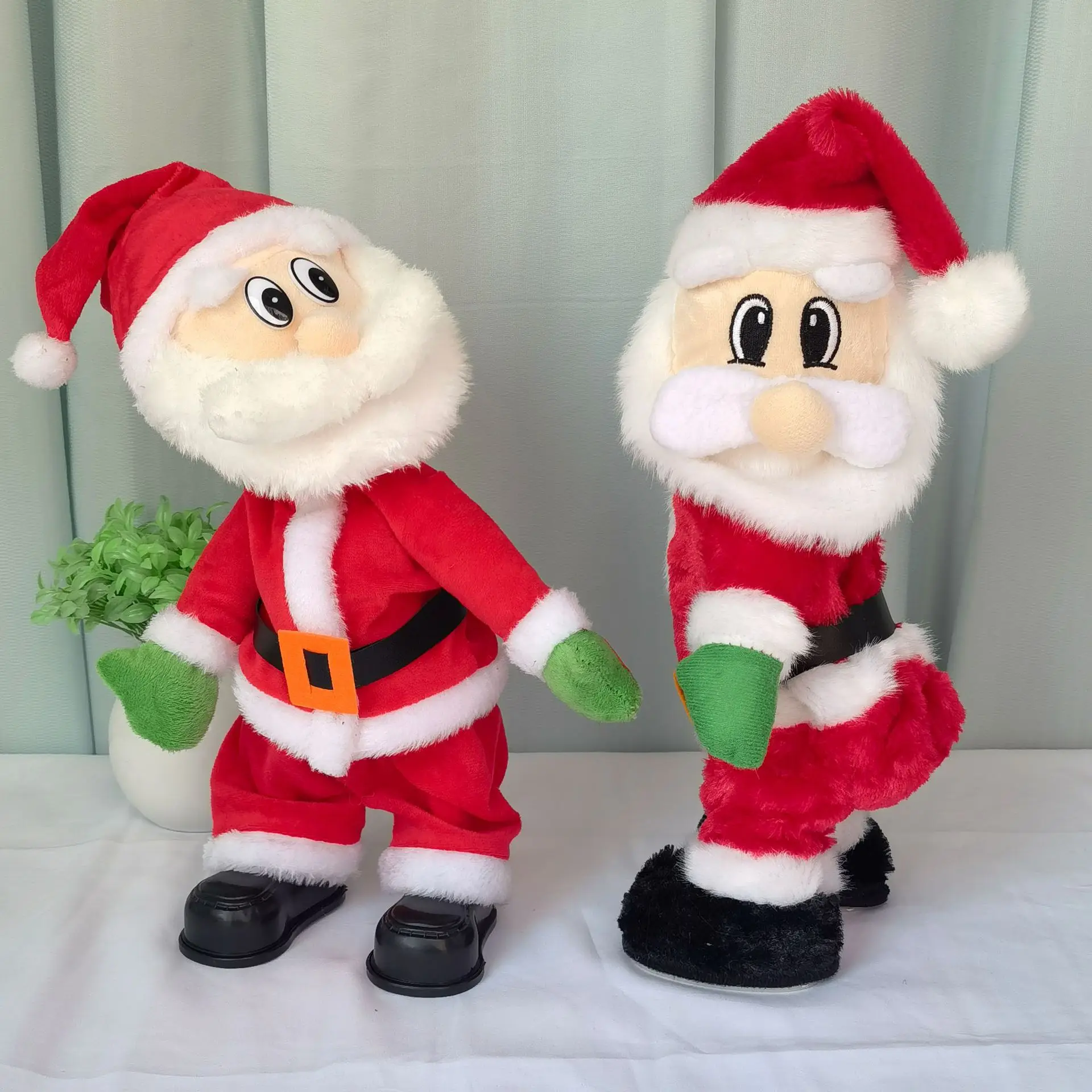 ​​​​​​​Musical Dancing Santa Claus Funny Butt Shaking Christmas Decoration with Music Novel Birthday Gift Christmas Holiday Fun view 2
