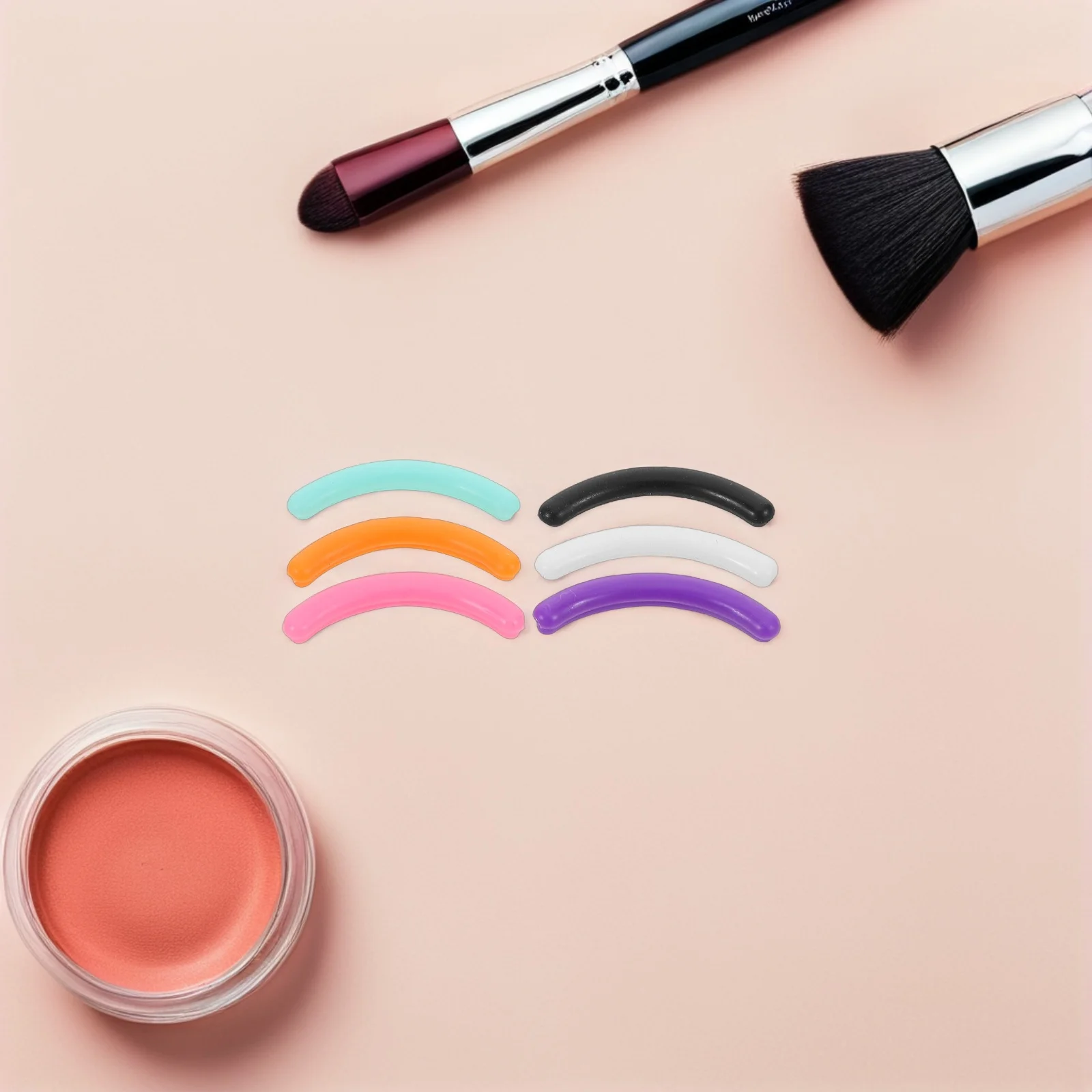 

120Pcs Reusable Eyelash Curler Pads Set Colorful Silicone Refill Inserts for Quick Easy Pad Swap in Makeup Routine Enhancement