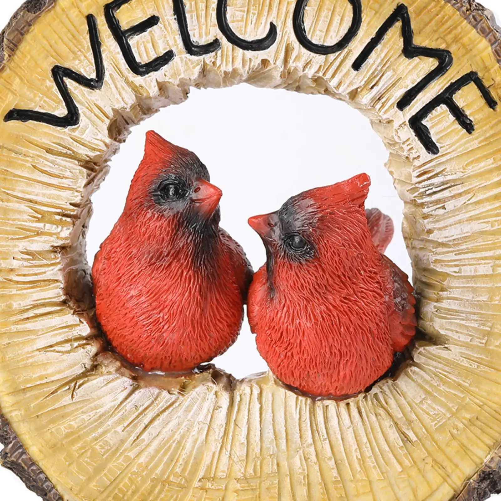 Welcome Garden Statues Wall Sculpture Home Decor Party Birds Figurines Hanging Welcome Sign for Front Door Porch Festive Lawn