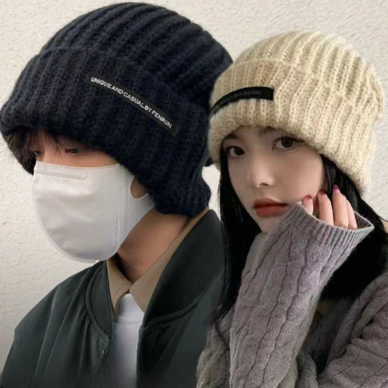 Solid Knitted Hat Women Men Beanies Knit Cute Hat Girls Winter Warm Female Beanie Caps Fashion Bonnet Skullcap Ladies Casual Cap