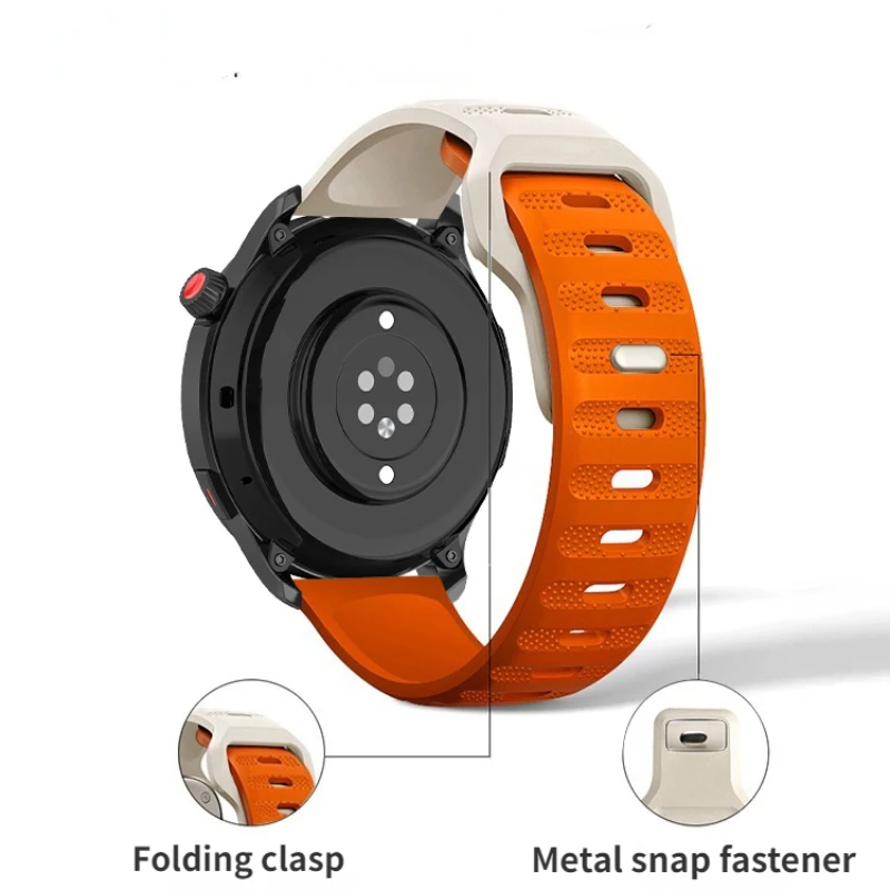 Correa de silicona para reloj inteligente, pulsera transpirable de 22mm y 20mm para Amazfit GTR/GTS4, Samsung Galaxy Watch 6/5/4/5 Pro, Huawei Watch 4/3/GT3 Pro