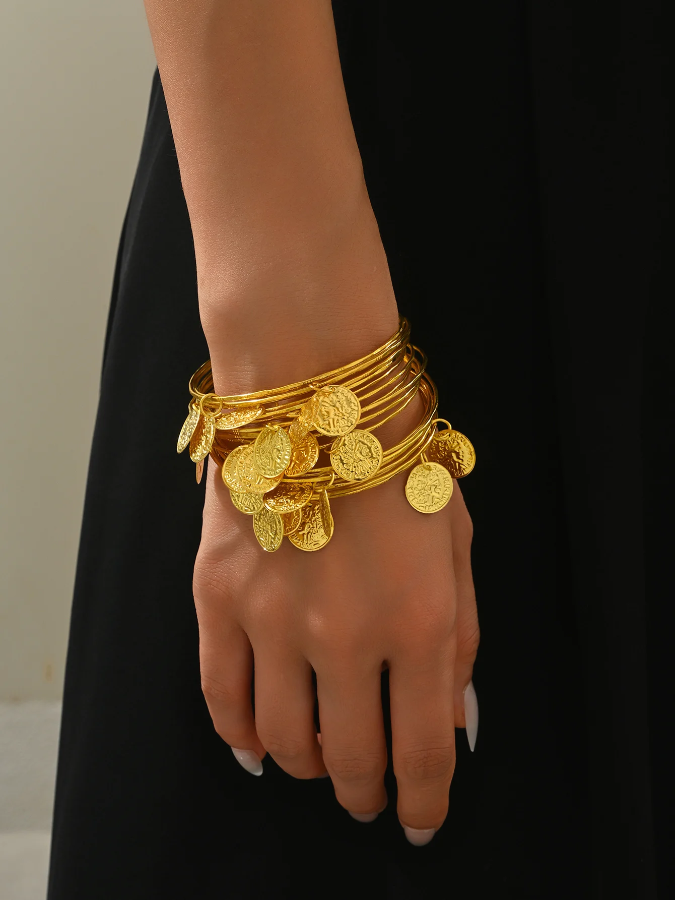 Ein Paar Ethnische Tanz-Accessoires - Indische Tanz-Performance-Kleidung - Armband Handring – Detail 1