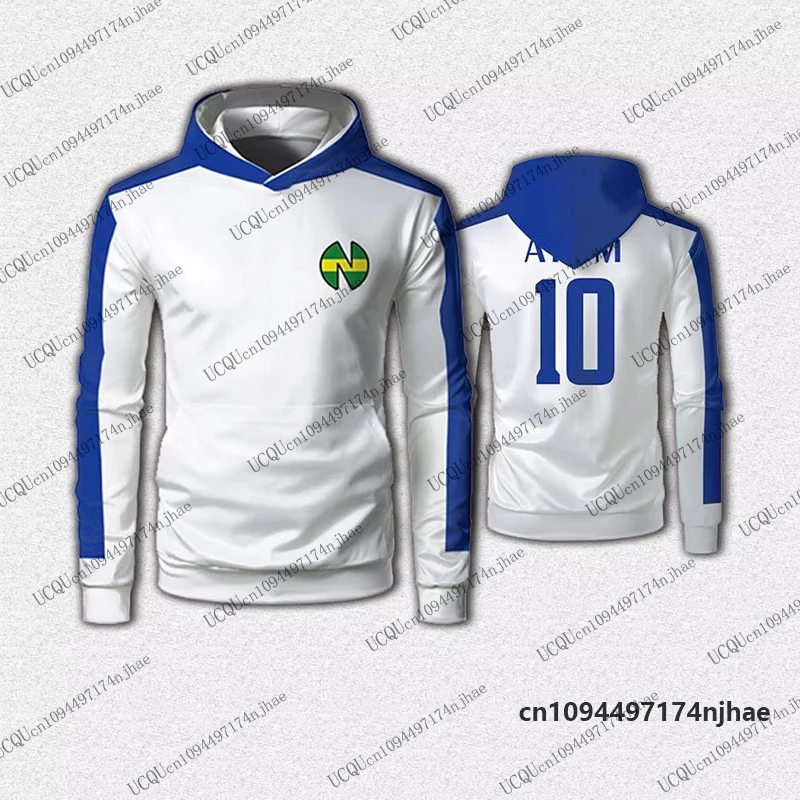 Anime Nankatsu Captain Tsubasa Print Men's Women's Hoodie Autumn Casual Pullover Oversized Sweatshirt Sports Jersey Kids Tops