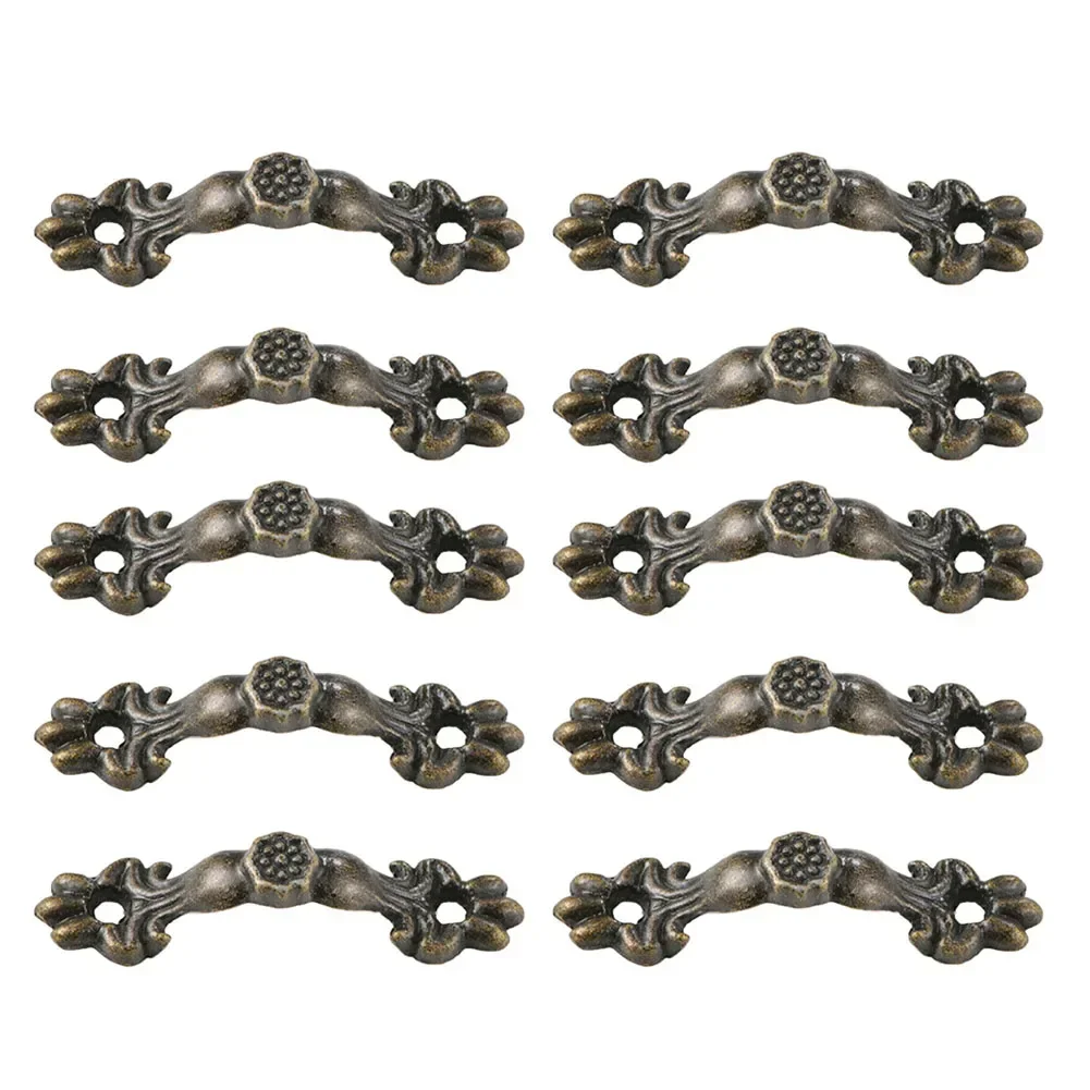 10 pcs Jewelry Boxes Handles Antique Bronze Wardrobes door Handles Zinc Alloy Drawer Handles for Decorative Jewelry Boxes