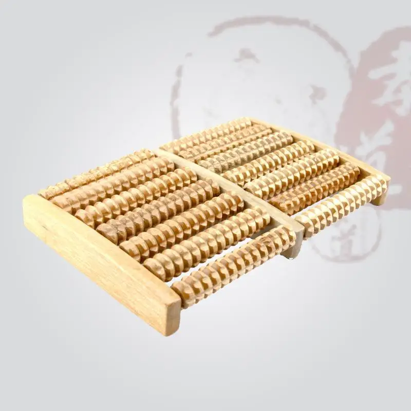 Wooden Foot Massager Roller Reflexology For Stress Fitness Health Care Feet Massager Colorful Massage Roller Pain Relief