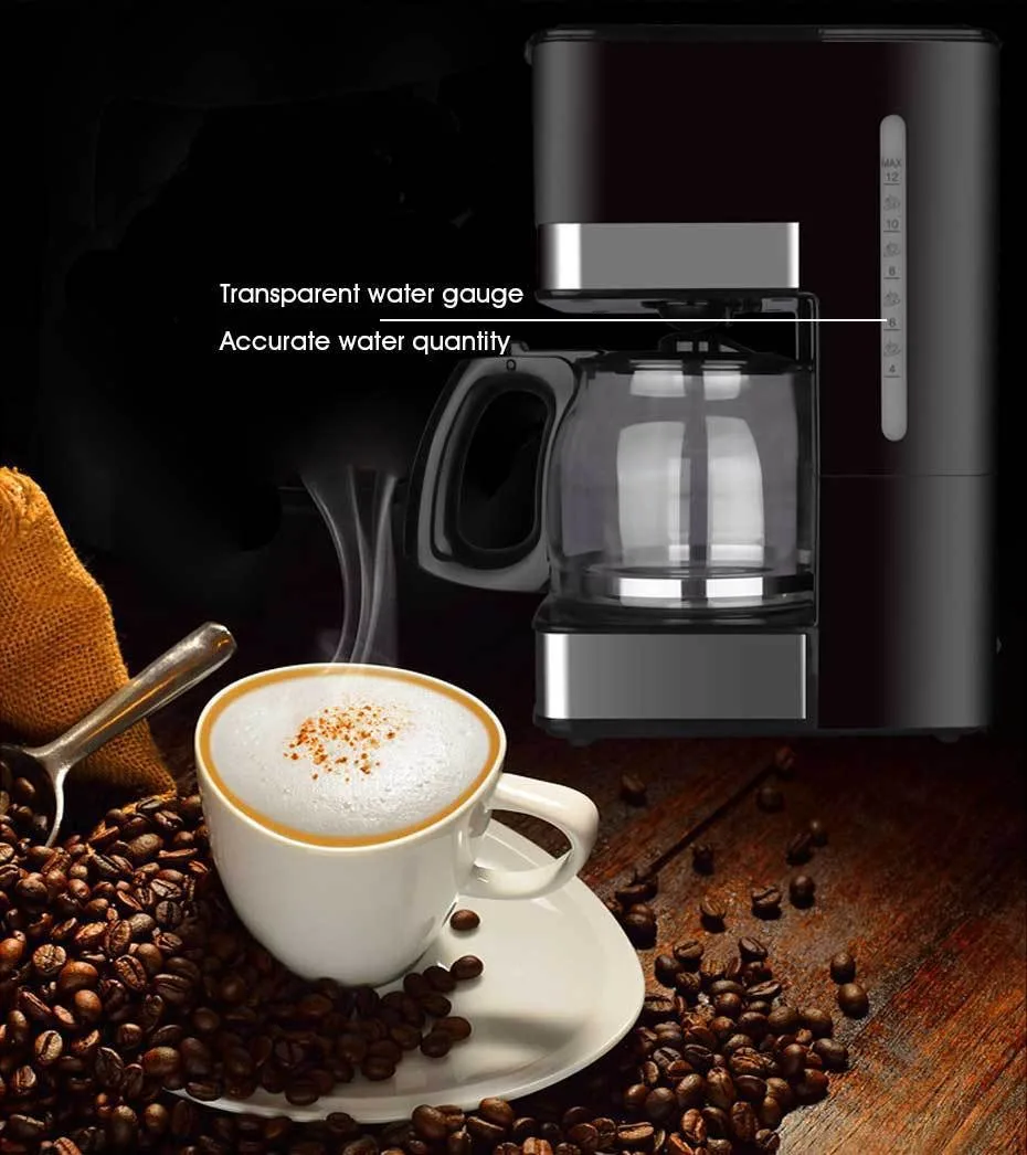 1.5L large capacity home office automatic electric American drip coffee machine