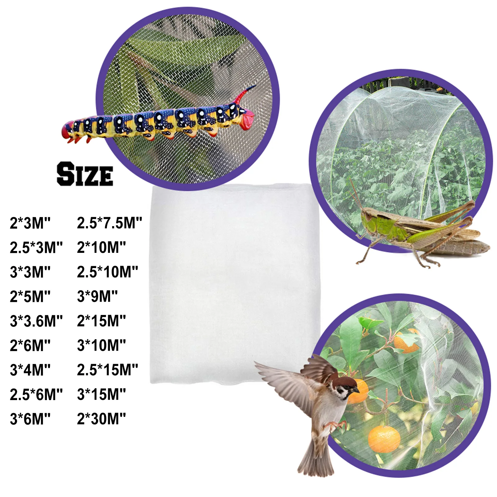 60 Mesh Plant Protection Net Mosquito Garden Pest Insect Net Insect Barriers Bird Net Greenhouse Pest Control Anti-bird