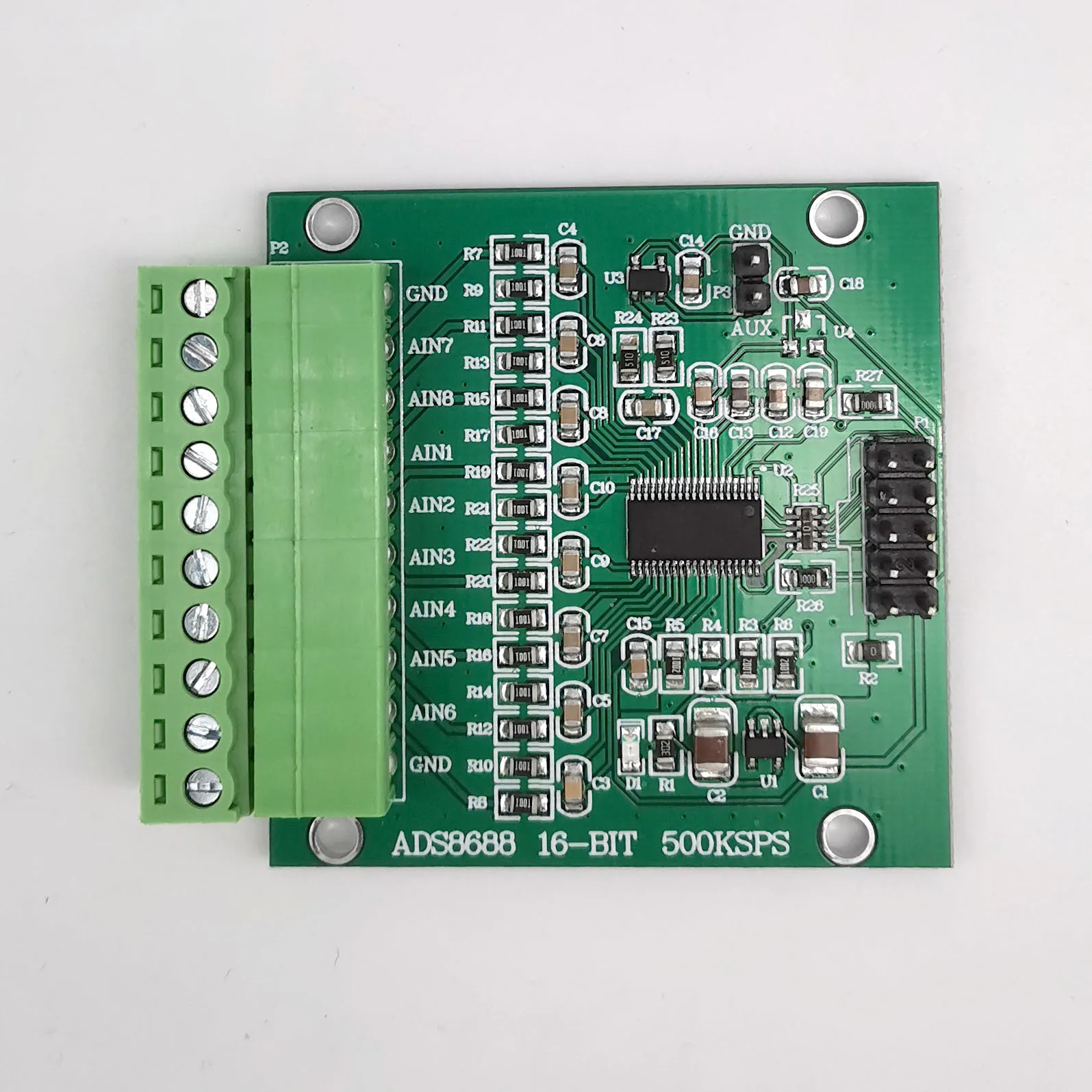 ADS8688 AD16 Bit 500kSPS Single/bipolar Input 8-channel SAR/ADC Data Acquisition Module