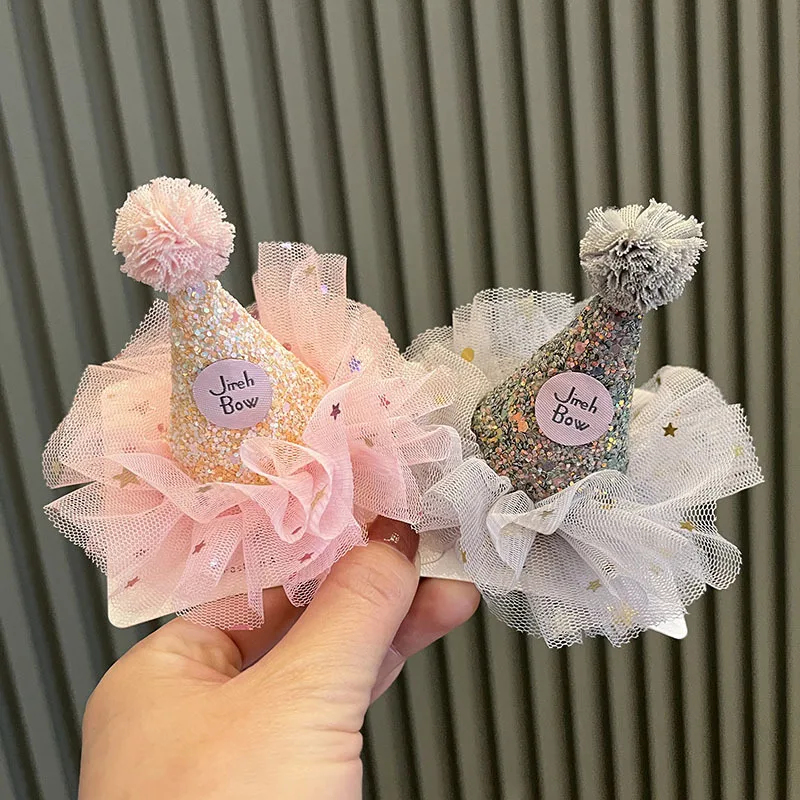 

Hair Clip Birthday Hat for Girls Baby Top Clip Cute Hat Hairpin Performance Headwear for Children