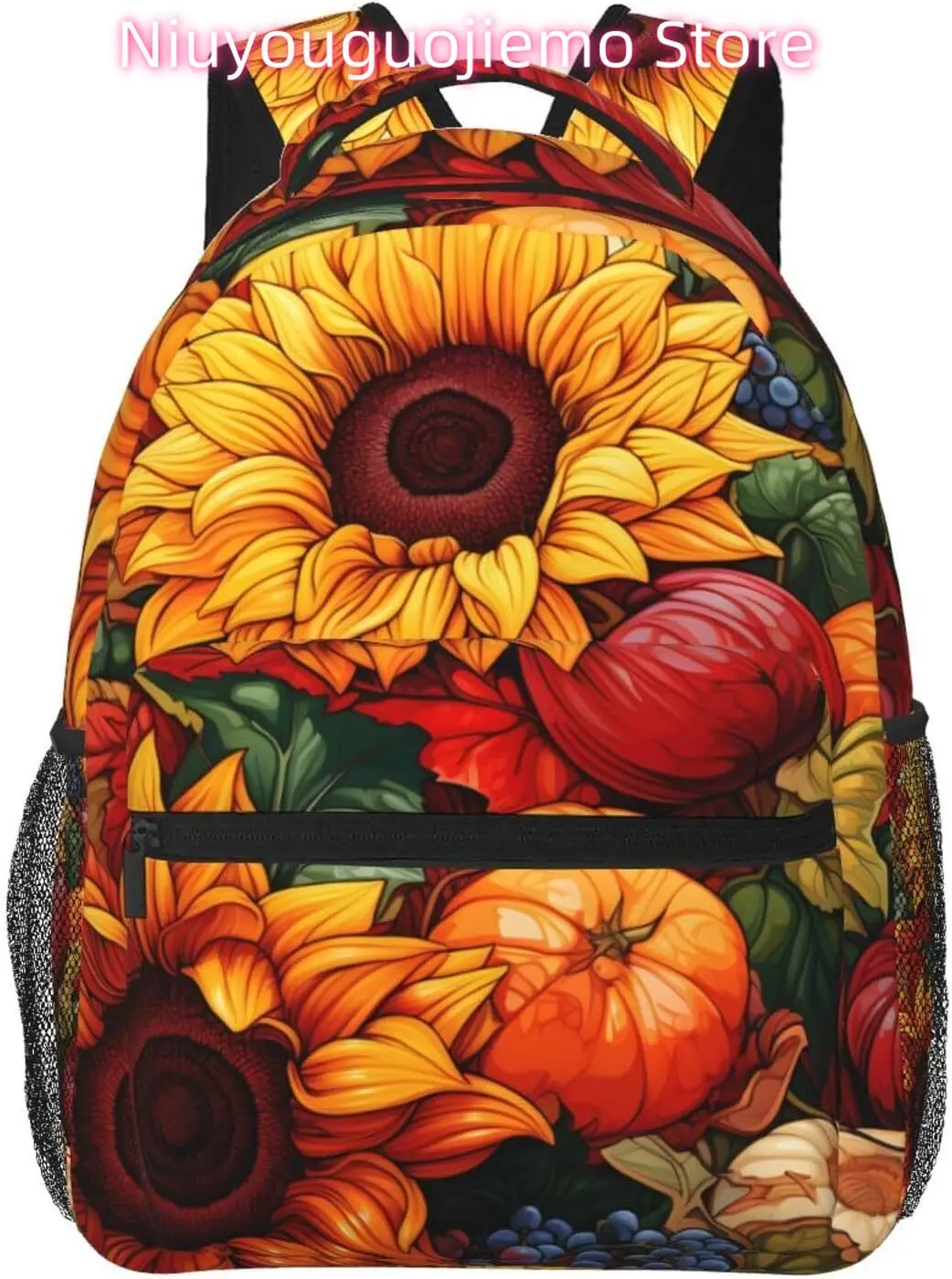 

laptop bag back to school Sunflower Grape Fruit Lightweight Laptop Backpack Lightweight Multipurpose Travel Casual Daypack Unise