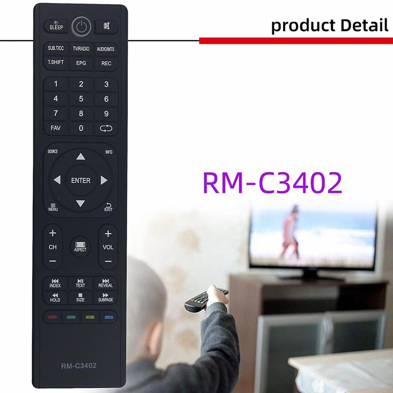 RM-C3402 Remote Control Replace For JVC TV LT-65N785A LT-32N386A LT-40N570A LT-50N790A LT-55N550A LT-32N370A LT-39N370AN